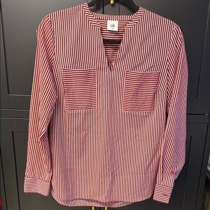 Cabi Red, White and Blue Striped Blouse - XS